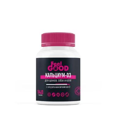 FeelGood Calcium-D3 with vitamin D puppies dogs and kittens 140 tab