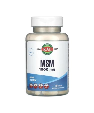 KAL MSM 1000 mg 80 tablets - Buy Online on GoSupps.com