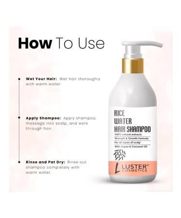 Luster Hair shampoo with rice water extract 300 ml - Buy Online on GoSupps.com