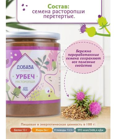 Urbech paste from milk thistle pashing pouring 450 g - Buy Online on GoSupps.com