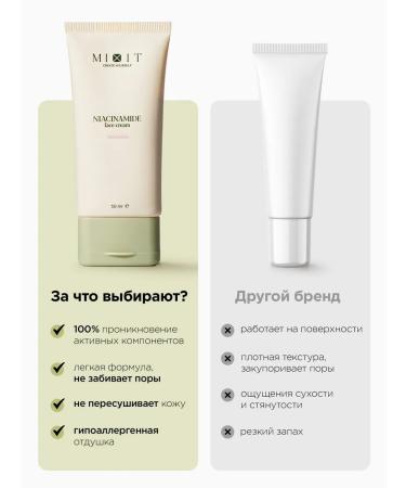 MIXIT Face matting cream with niacinamide from acne - Buy Online on GoSupps.com