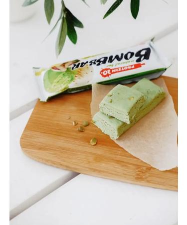 Bombbar Protein bars without sugar pistachio 12pcs x 60g - Buy Online on GoSupps.com