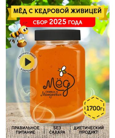 Honey of the Mamdeev family Honey with cedar gum 1700 g pp sweets