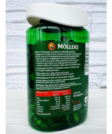 SUOMI MOLLER TUPLA TRAN Omega 3 + Vitamins A E D 160 caps - Buy Online on GoSupps.com
