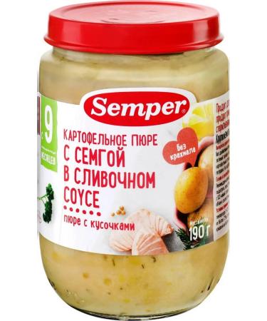 Semper Potato puree with salmon in creamy sauce 190g 6pcs - Buy Online on GoSupps.com