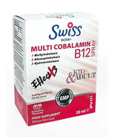 Swiss bork Vitamin B12 Spray from fatigue for immunity and energy