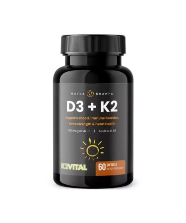 California Gold Nutrition Vitamin D3 5000MO K2 120 g 60 capsules - Buy Online on GoSupps.com