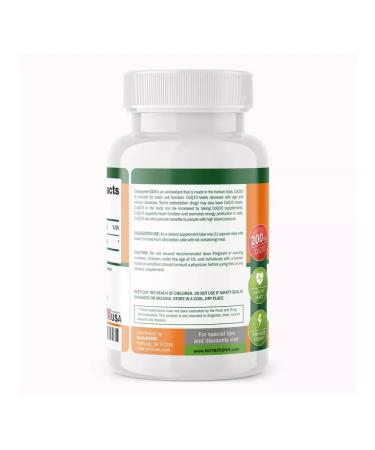 Nutri ONN Coenzyme Q10 200 mg 120 capsules - Buy Online on GoSupps.com