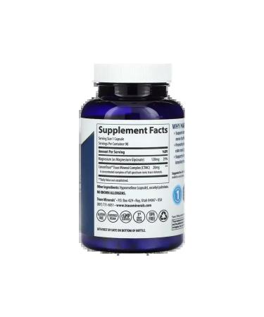 Trace Minerals Magnesium glycinate 90 capsules 120mg - Buy Online on GoSupps.com