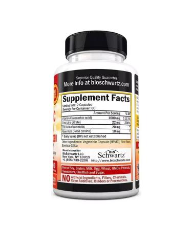 bioschwartz Complex Vitamin C 120 Capsules - Buy Online on GoSupps.com