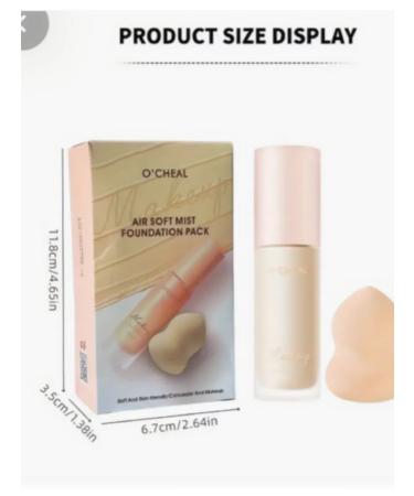 Amina BEAUTY cosmetics Tonal face cream set dense with sponge - Buy Online on GoSupps.com