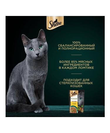 Sheba Wet food for adult cats in assorted sauce 75g x 56 pcs - Buy Online on GoSupps.com