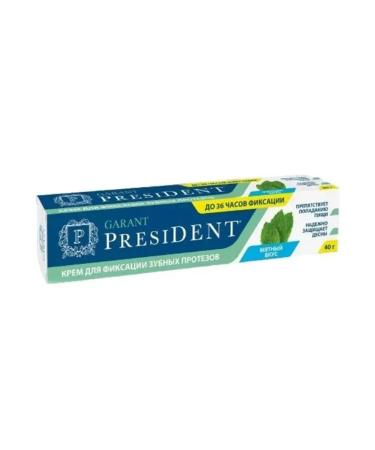 PRESIDENT Cream Guarantor for fixing dentures mint taste 40g
