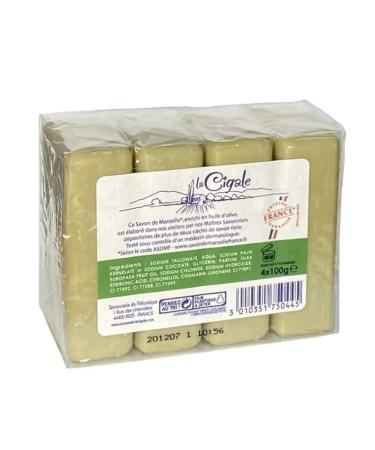 La Cigale Marseille soap with olive 4x100g solid France - Buy Online on GoSupps.com