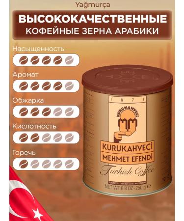 KURUKAHVECI MEHMET EFENDI Coffee Turkish Mehmet Efendi ground for Turks 250g - Buy Online on GoSupps.com