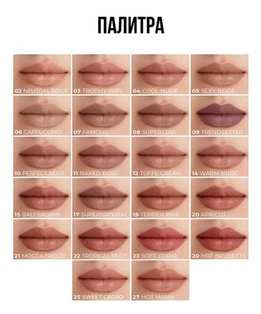 Other brands Lipstick for lips - tone 02 Neutral Beige - Buy Online on GoSupps.com