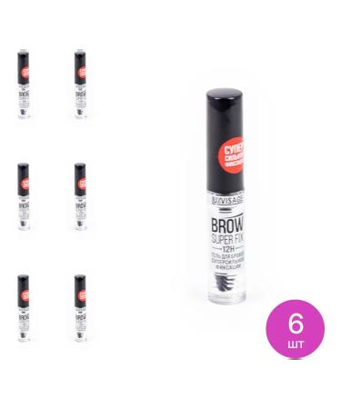 LUXVISAGE Brow Super Fix 12h Brove gel colorless 6g 6 pcs