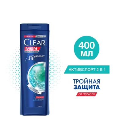 clear Shampoo and balm-drinker male 2V1 400ml