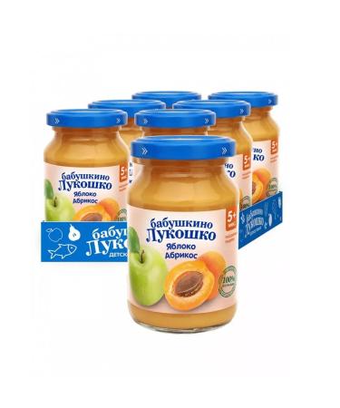 grandma's basket Puree apple and apricot from 5 months 190 g 6 pieces - Buy Online on GoSupps.com