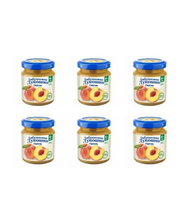 grandma's basket Puree peach for children from 4 months 100 g 6 pieces