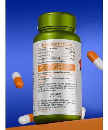 VIRTUTE BIOTIN 10 000 g hair vitamins - Buy Online on GoSupps.com
