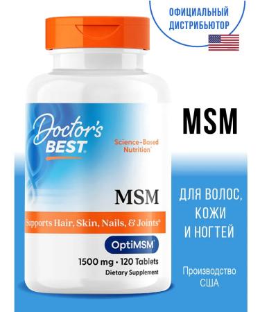 Doctor's Best MSM for skin hair and nails MSM 120 tab