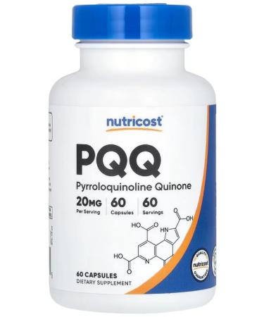 Nutricost Pyrrolokhinolinhinone PQQ 20 mg 60 capsules - Buy Online on GoSupps.com