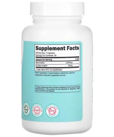 Nutricost Myo and d-hiro inositol 120 capsules - Buy Online on GoSupps.com