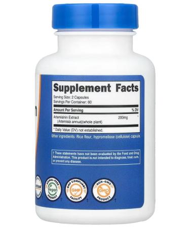 Nutricost Artemizinin 200 mg 120 capsules - Buy Online on GoSupps.com