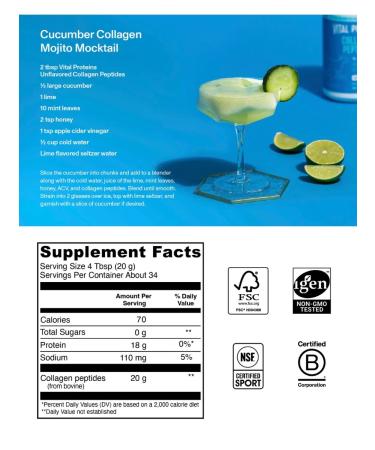 Vital Proteins Collagen without taste 680g - Buy Online on GoSupps.com