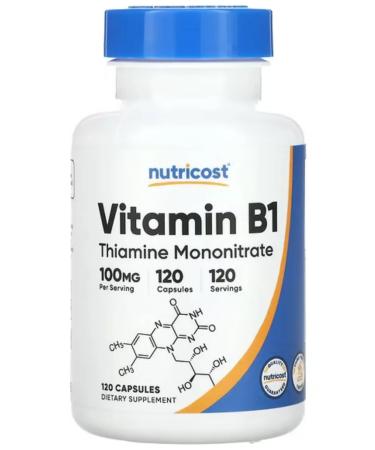 Nutricost Theramine 100 mg vitamin B1 120 capsules - Buy Online on GoSupps.com