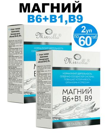 Mirolla Magnesium B6+B1 B9 2Us 60 tablets