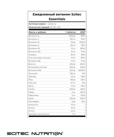 Scitec Nutrition Vitamins Complex Daily Vitamin 90 servings - Buy Online on GoSupps.com