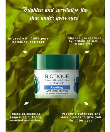 BIOTIQUE Bioatics gel for the skin around the eyes with seaweed 15g - Buy Online on GoSupps.com