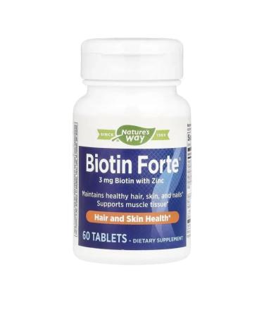 Nature's Way BioTIN FORTE BIOTIN with zinc 3 mg 60 tab