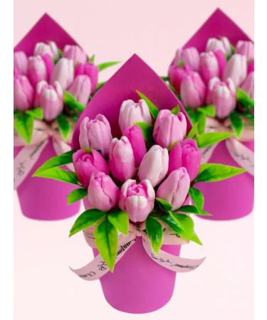 MariLena Art Bouquet of tulips made of soap