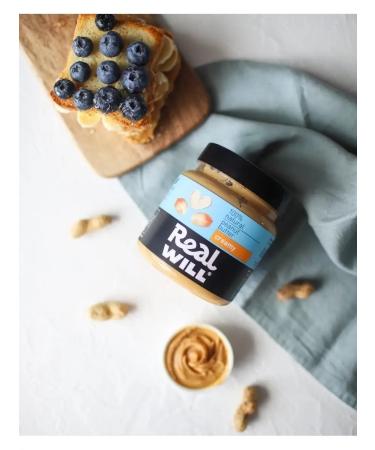 Real Will Creamy peanut paste without sugar 500 grams - Buy Online on GoSupps.com