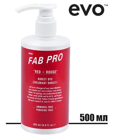 EVO Fab Pro Direct Dye Rouge straight hair pigment red