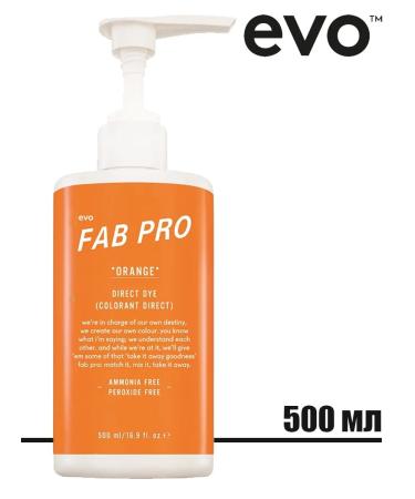 EVO Fab Pro Direct Dye Orange straight hair pigment orange