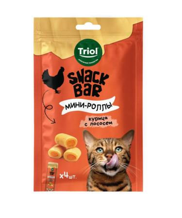 Triol For cats "mini-rolls from chicken and salmon" 40g