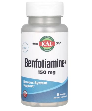 KAL Benfotiamine+ contains 150 mg of benfotiamine