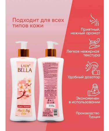Lady Bella Hand and body lotion Cherry Blossom 250 ml - Buy Online on GoSupps.com
