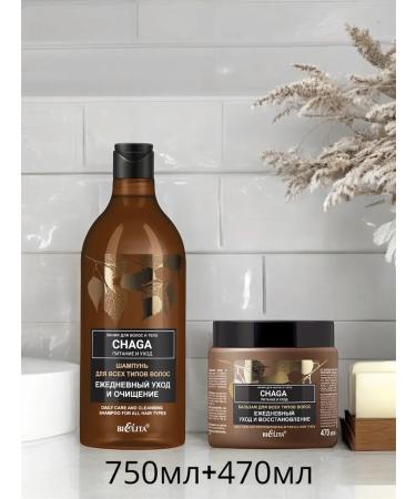Belita CHAGA set. Shampoo and balm