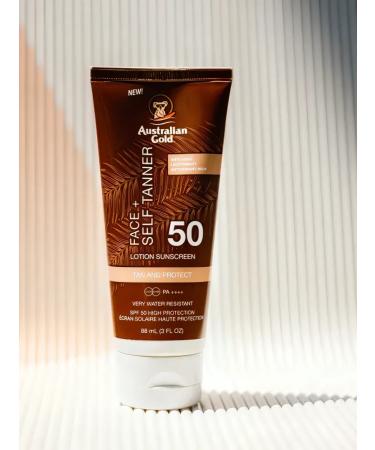 Australian Gold Facial Lotion SPF 50 Face + Self Tanner Lotion Sunscreen - Buy Online on GoSupps.com
