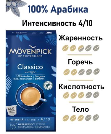 Movenpick Coffee in Classico lungo 8x10pcs - Buy Online on GoSupps.com