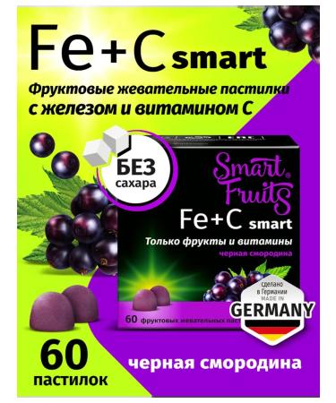 Smart Fruits Smart Fruts Fe+C Smart black currant 60pcs