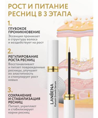 LANBENA Serum for growth and eyelash volume and eyebrows - Buy Online on GoSupps.com