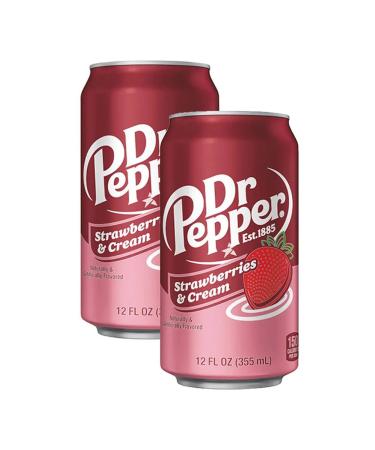 Red Dragon St Petersburg Dr. Dr. Pepper strawberries and cream 2 pcs. 355 ml - Buy Online on GoSupps.com