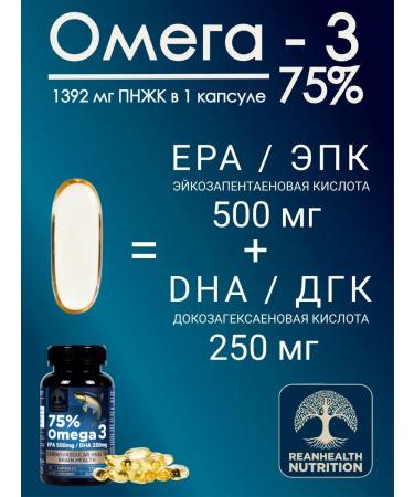 REANHEALTH NUTRITION Omega 3 capsules ultra 1400 mg - Buy Online on GoSupps.com
