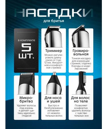 monkepon Trimmer for hair and beard universal 6 in 1 - Buy Online on GoSupps.com